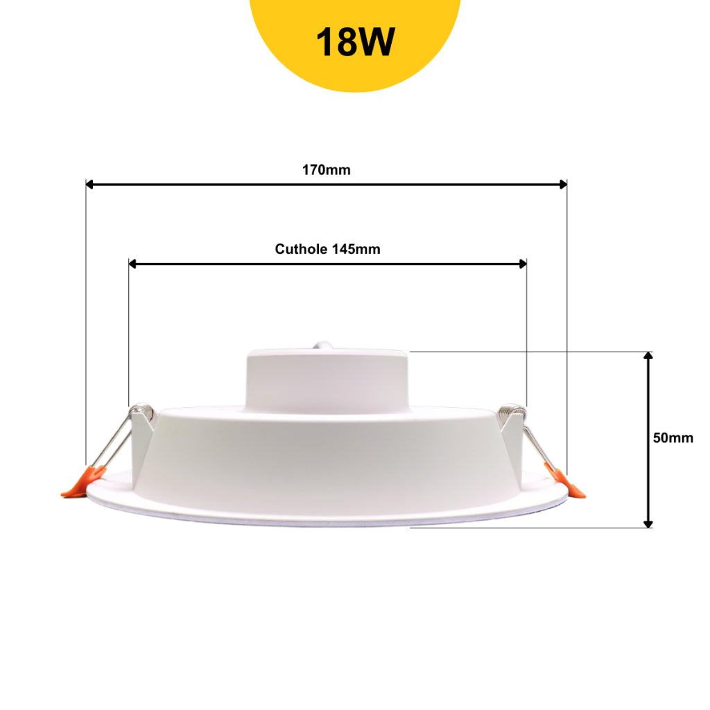 Dycorra LED Round Panel Light Warm 3000K (Dimmable)