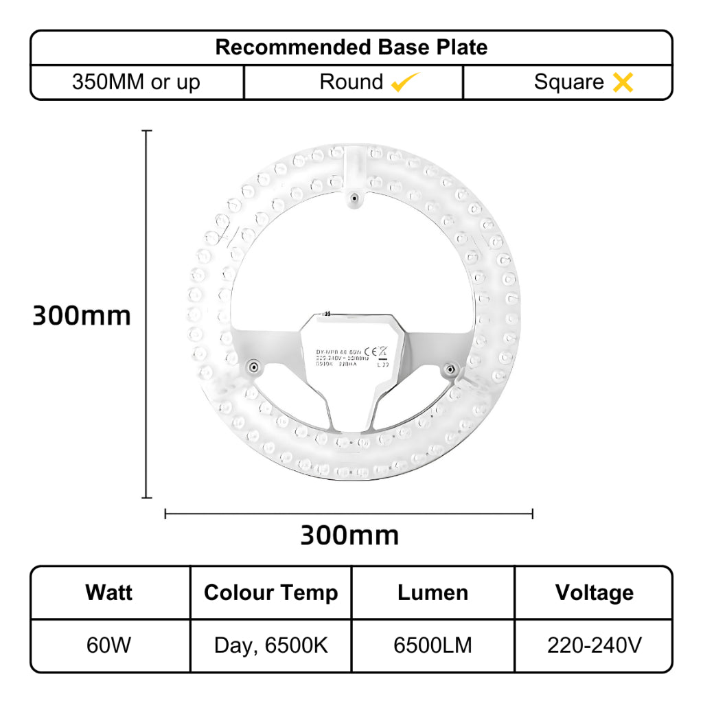 Dycorra LED Magnetic Panel Module 18W 24W 36W 48W 60W Tri-Colour Day Ceiling Light Replacement
