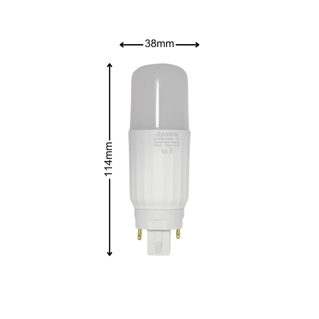 Dycorra LED PLC 2-Pin Bulb G24D 7W 9W 12W Warm