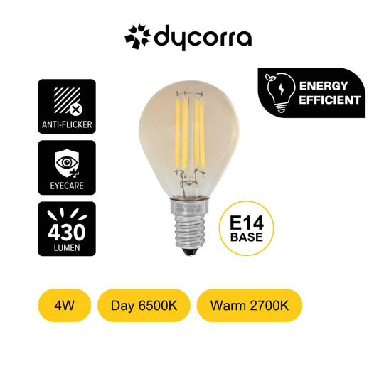 Dycorra LED Filament Bulb G45 (Tint) E14 4W Day Warm