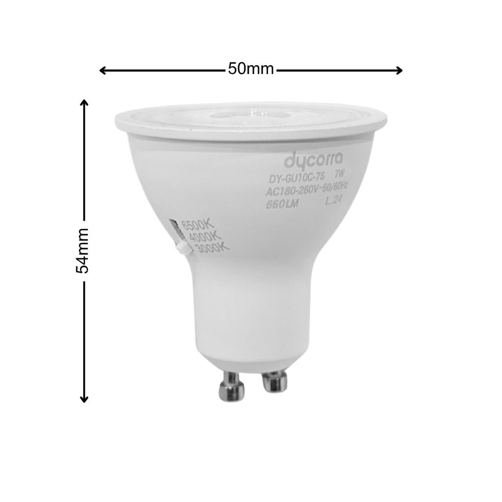 Dycorra LED GU10 Spotlight 7W Day Cool Warm Selectable CCT