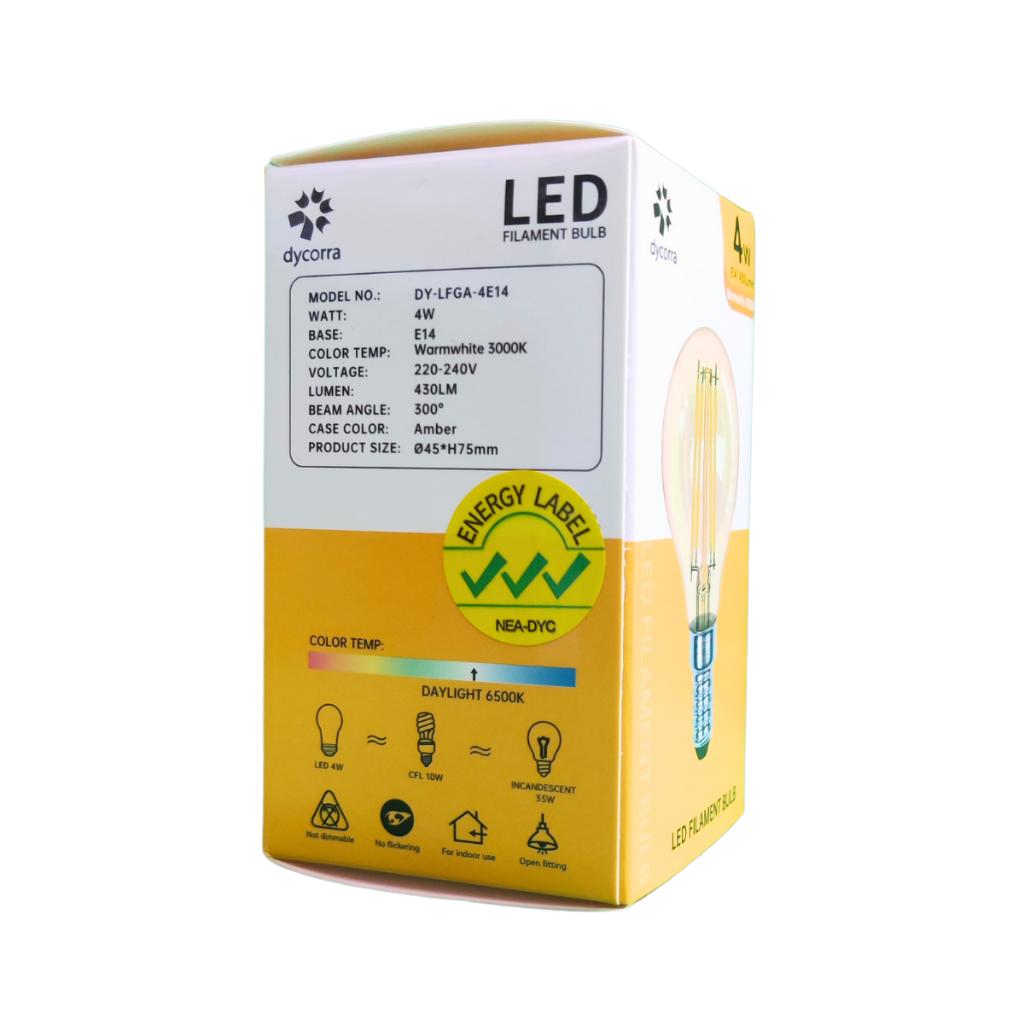 Dycorra LED Filament Bulb G45 (Tint) E14 4W Day Warm