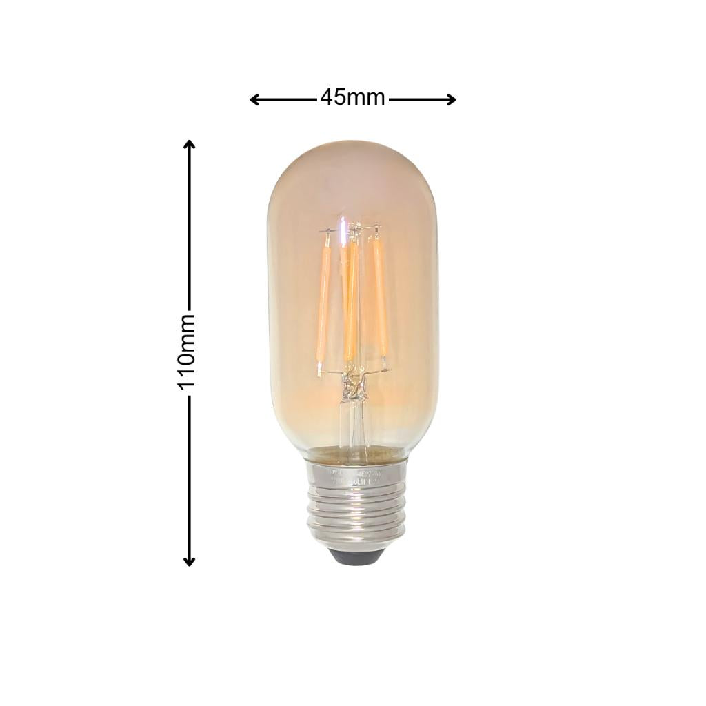 Dycorra LED Filament Bulb T45 (Tint) E27 4W Warm