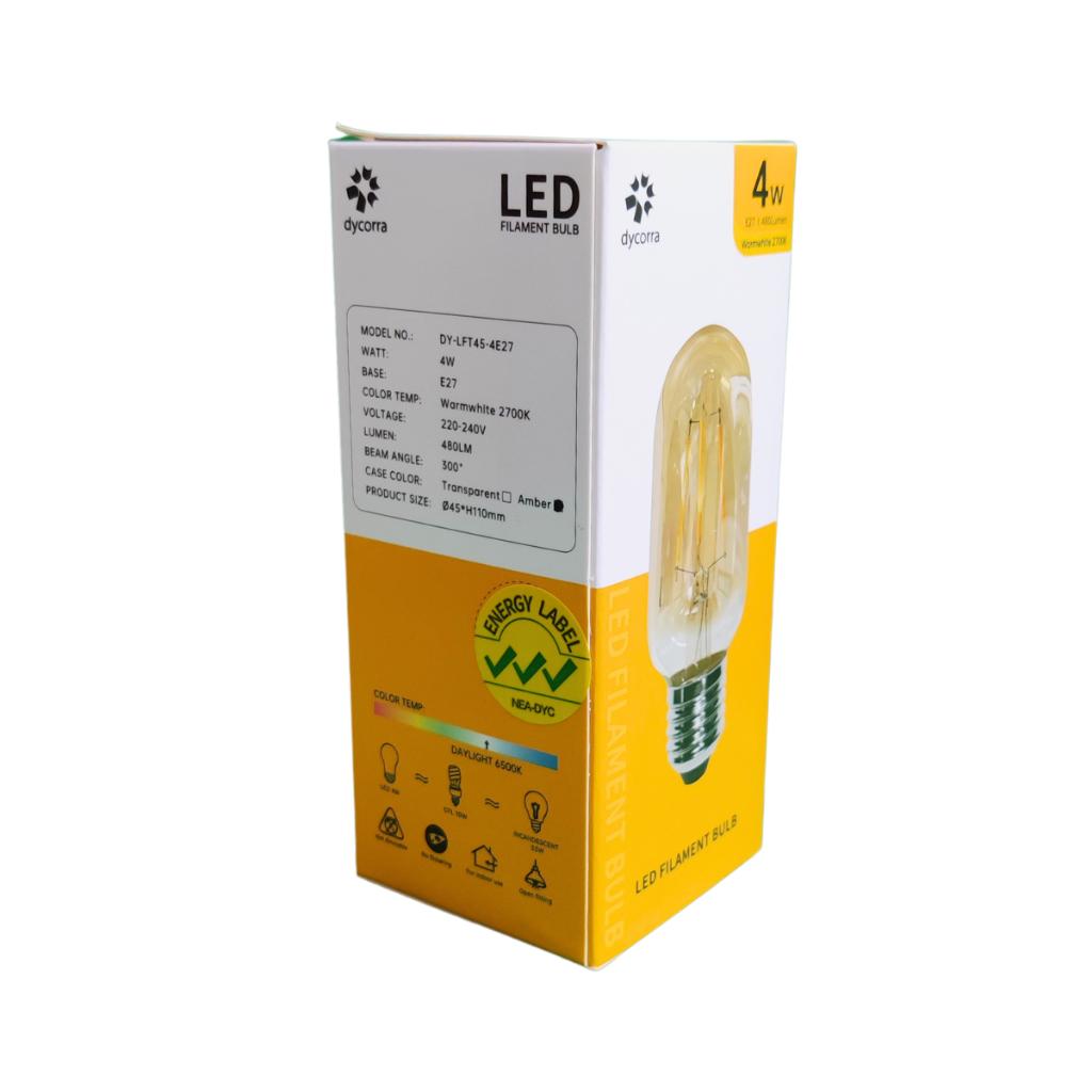 Dycorra LED Filament Bulb T45 (Tint) E27 4W Warm