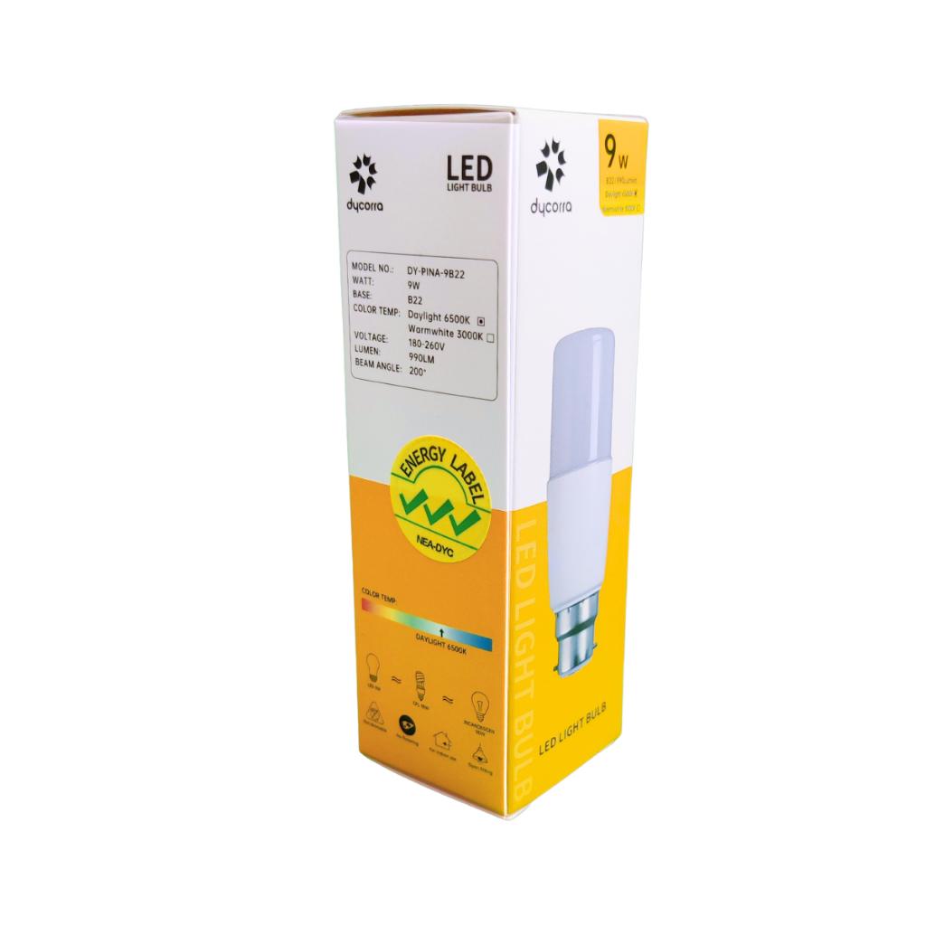 Dycorra LED Bayonet Pin Bulb B22 9W Day Warm
