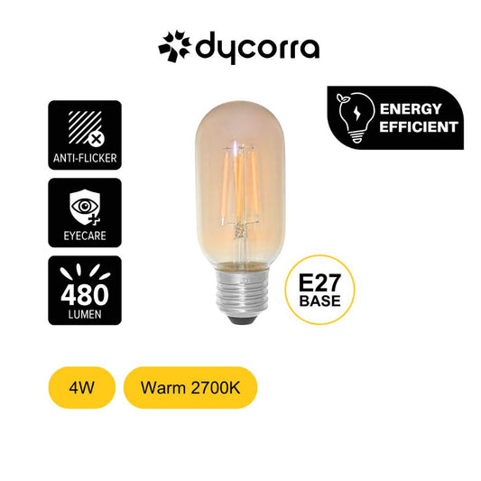 Dycorra LED Filament Bulb T45 (Tint) E27 4W Warm