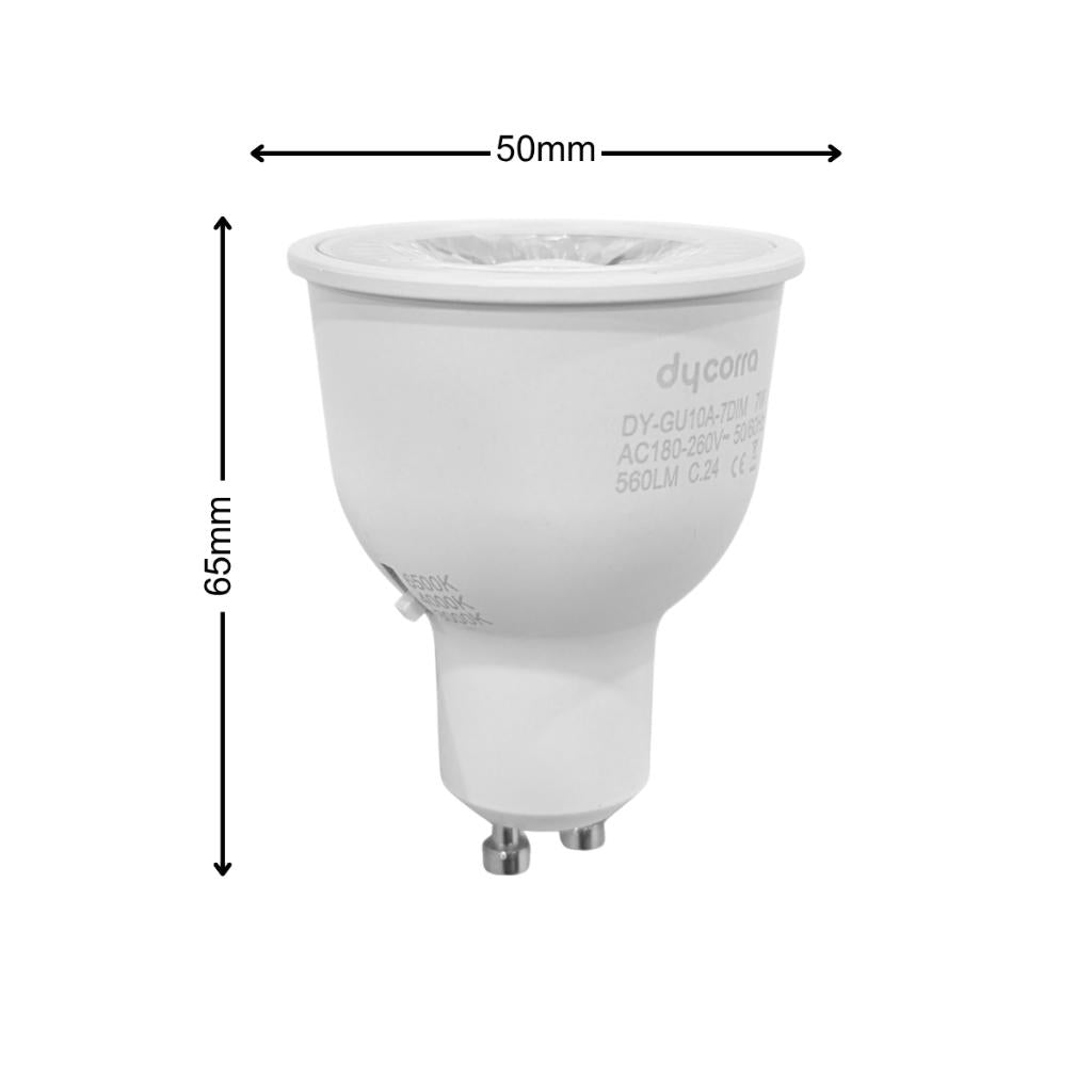 Dycorra LED GU10 Spotlight 7W Day Cool Warm Dimmable