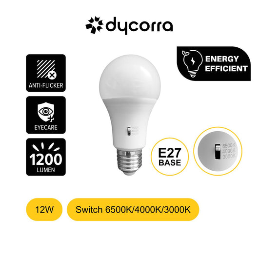 Dycorra LED Switch CCT Bulb E27 12W Day Cool Warm