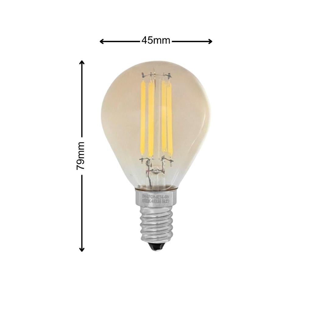 Dycorra LED Filament Bulb G45 (Tint) E14 4W Day Warm