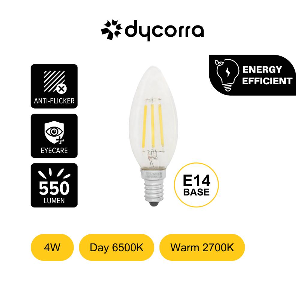 Dycorra LED Filament Candle Bulb (Clear) E14 4W Day Warm