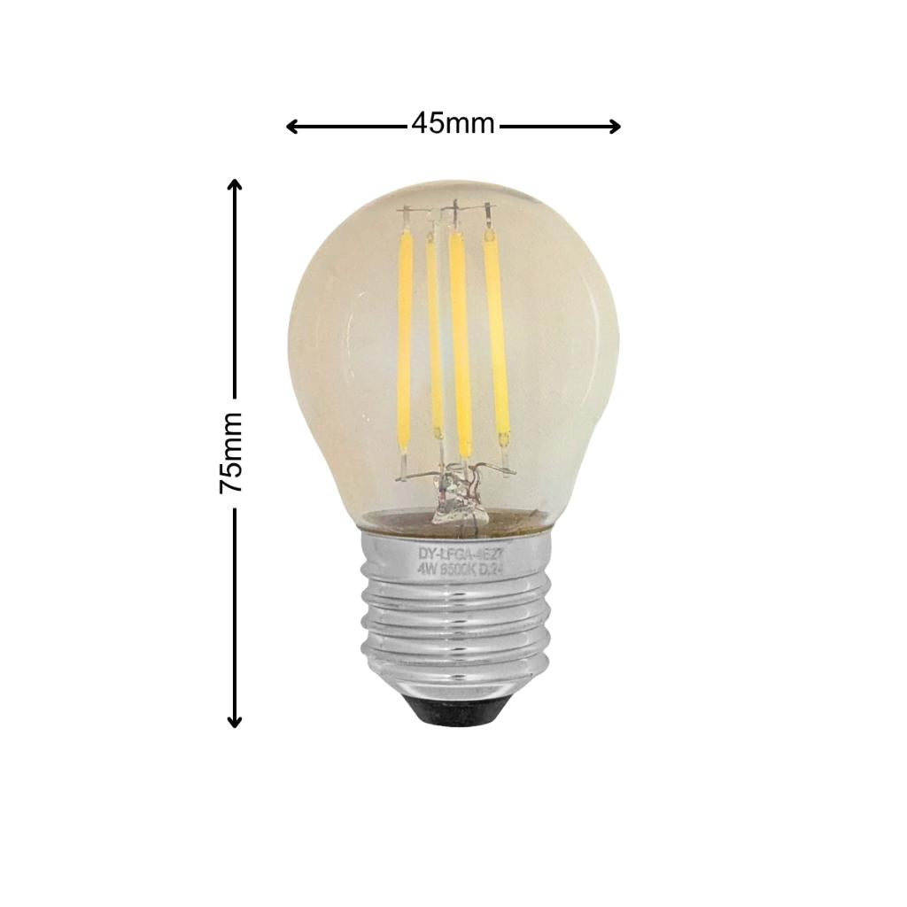 Dycorra LED Filament Bulb G45 (Tint) E27 4W Day Warm