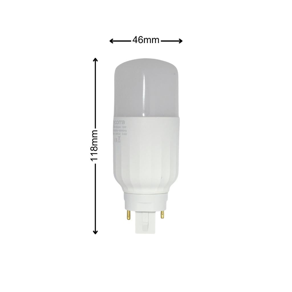 Dycorra LED PLC 2-Pin Bulb G24D 7W 9W 12W Warm