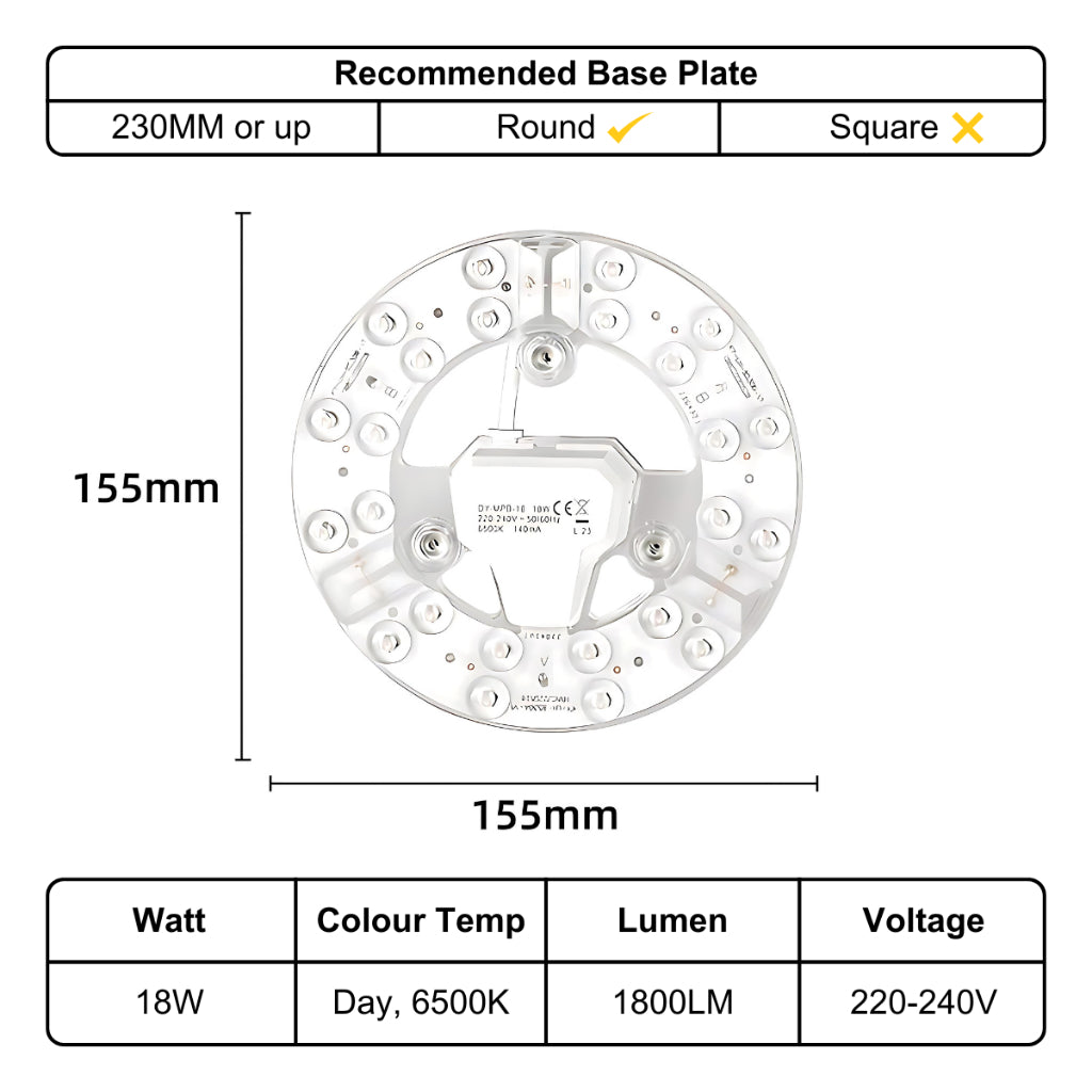 Dycorra LED Magnetic Panel Module 18W 24W 36W 48W 60W Tri-Colour Day Ceiling Light Replacement