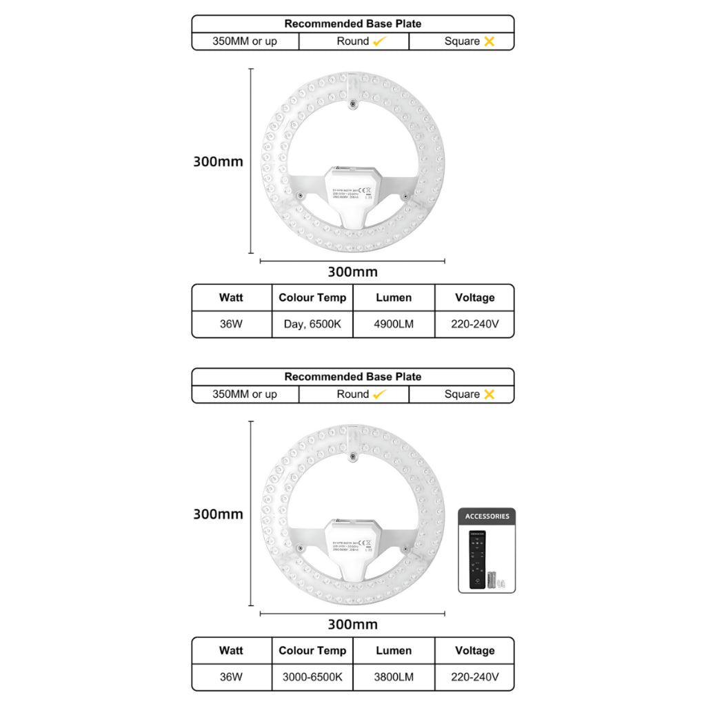 Dycorra LED Magnetic Panel Module 18W 24W 36W 48W 60W Tri-Colour Day Ceiling Light Replacement