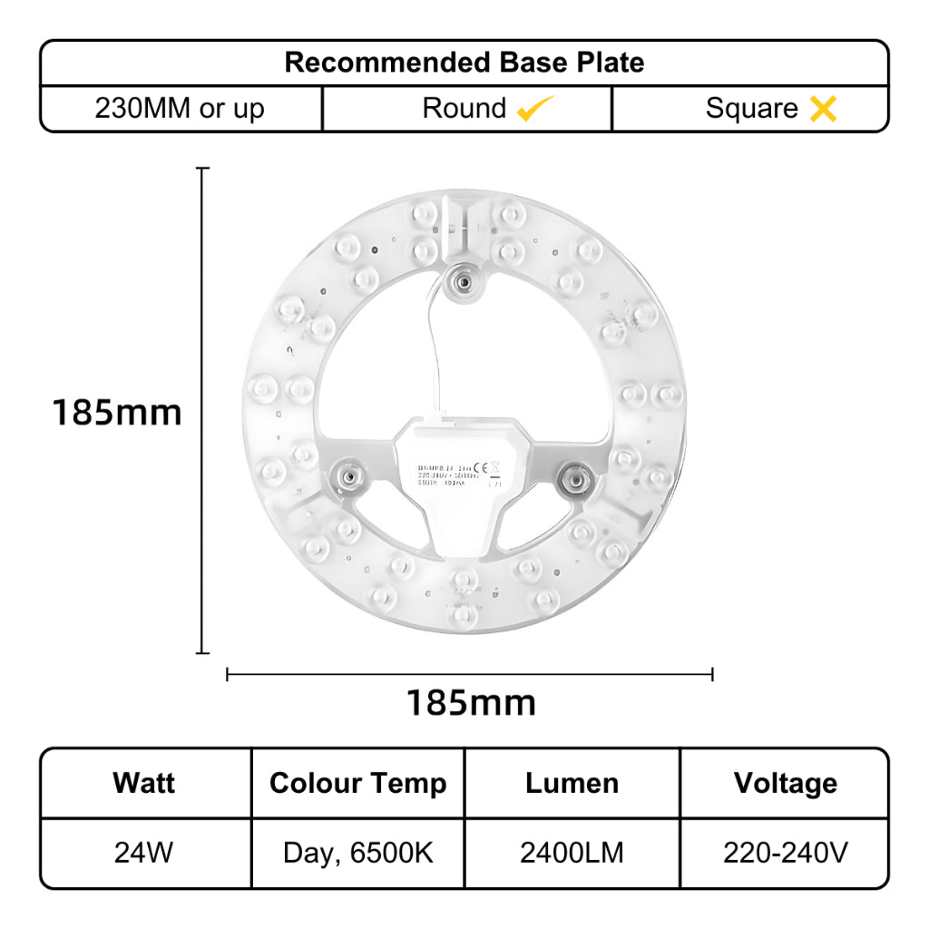 Dycorra LED Magnetic Panel Module 18W 24W 36W 48W 60W Tri-Colour Day Ceiling Light Replacement
