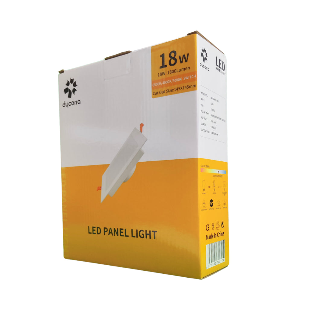 Dycorra LED Square Panel Light Warm 3000K (Dimmable)