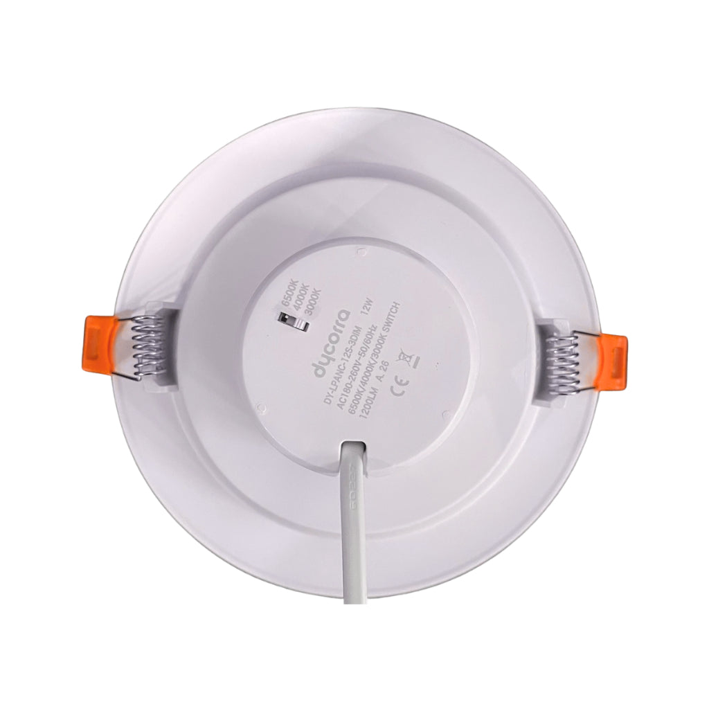 Dycorra LED Round Panel Light 12W Day Cool Warm Dimmable 3-Levels Recessed Downlight Ceiling Lamp Down Light