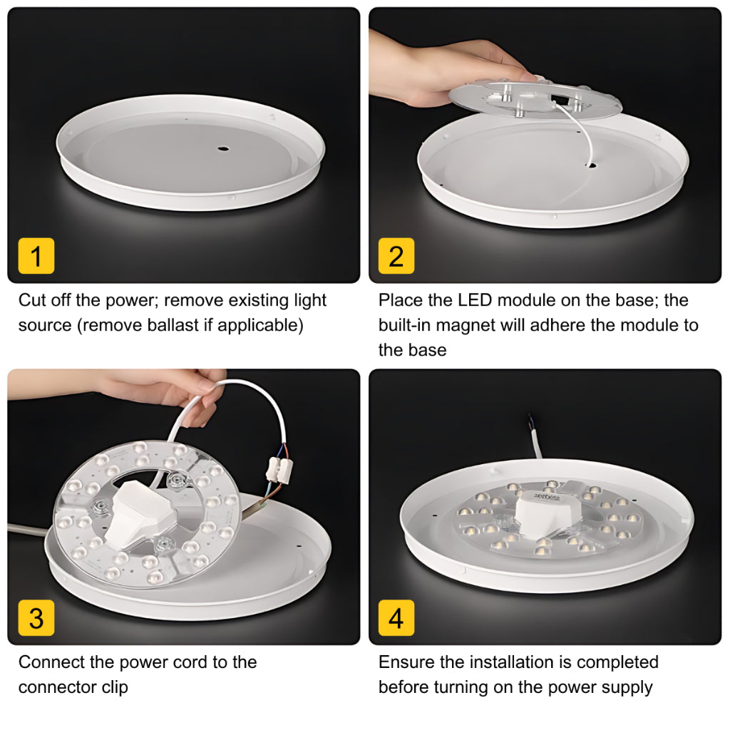 Dycorra LED Magnetic Panel Module 48W Day Dimmable 3-Levels Ceiling Light Replacement